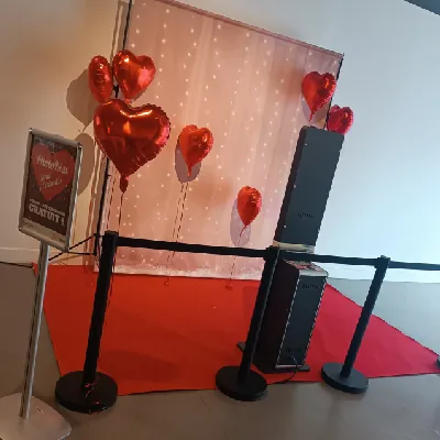 Un photocall aux dimensions adaptées au cadrage du photobooth