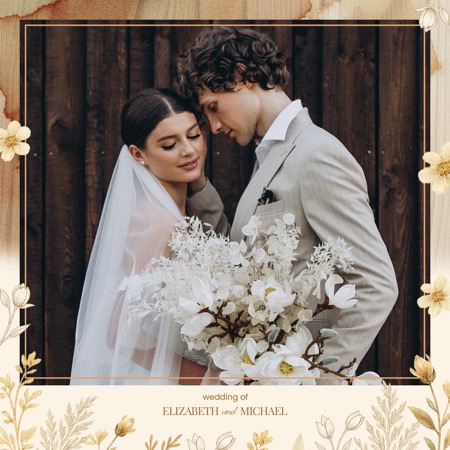 Modèle de cabine photo pour mariage bohème terrestre