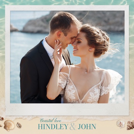 Modèle de Photobooth Minimal Plage / Océan