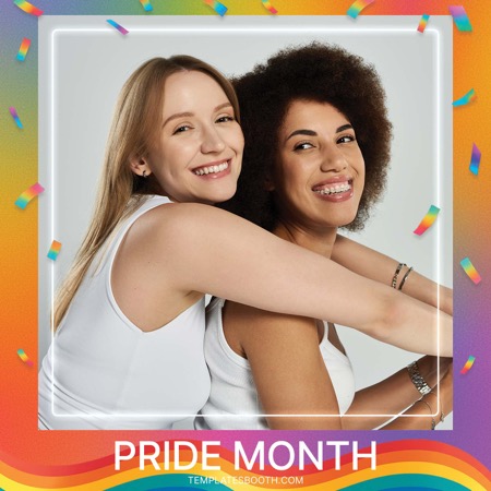 Modèle de cabine photo pour le Mois des Fiertés