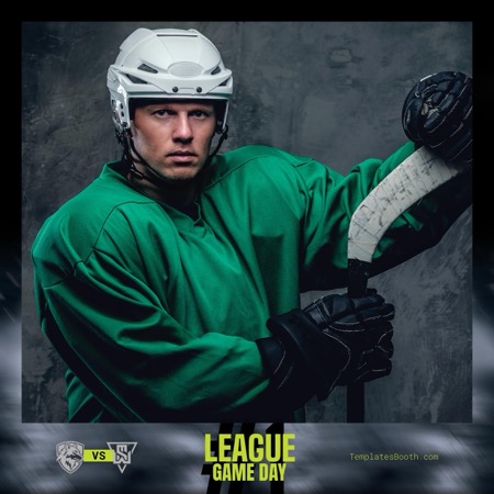 Modèle de cabine photo pour la journée de match de la ligue