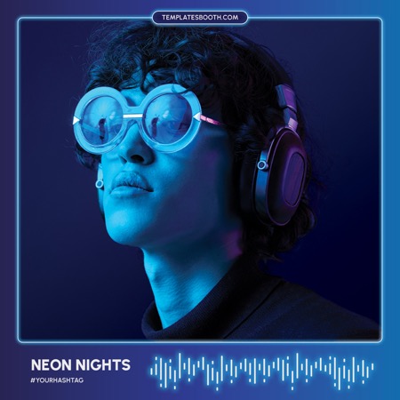 Modèle de Photobooth Nuits Néon