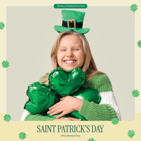 Modèle de cabine photo pour la Saint-Patrick
