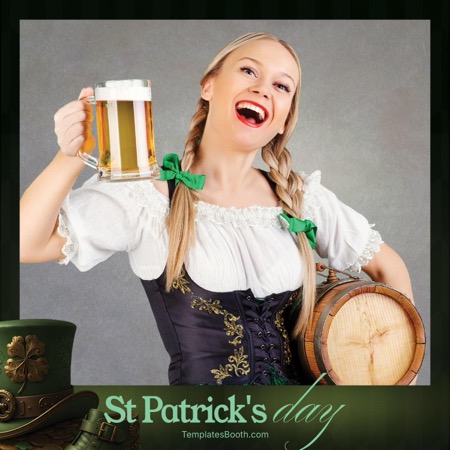 Modèle de cabine photo pour la Saint-Patrick