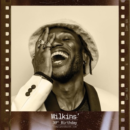 Modèle de cabine photo en bande de film vintage