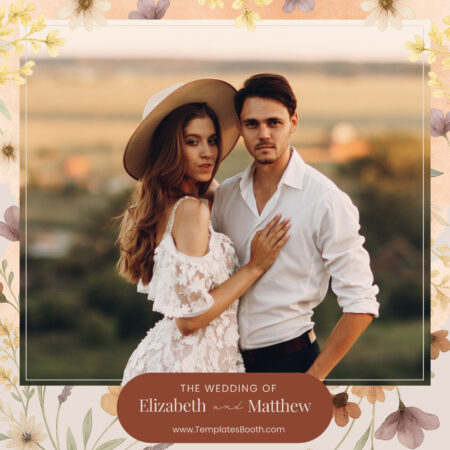 Modèle de Photobooth pour Mariage Boho Chaud