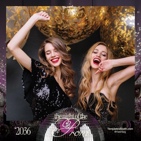 Modèle de cabine photo pour la soirée de promo