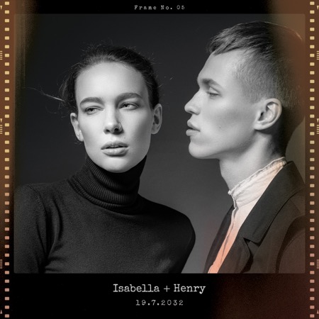 Modèle de cabine photo en bande de film vintage