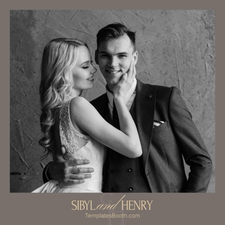 Modèle de cabine photo Minimal Stone