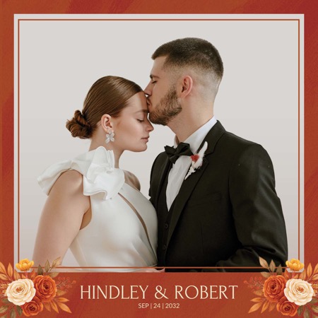 Modèle de Photobooth en Orange Rouille