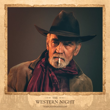 Modèle de cabine photo Country et Western