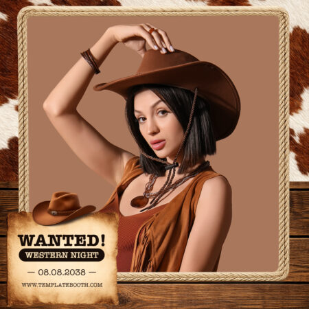 Modèle de cabine photo Pays des cowboys