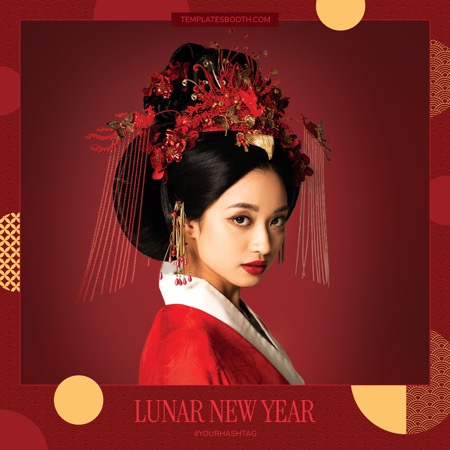 Modèle de cabine photo pour le Nouvel An chinois