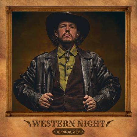 Modèle d'affiche de recherche pour cabine photo soirée western