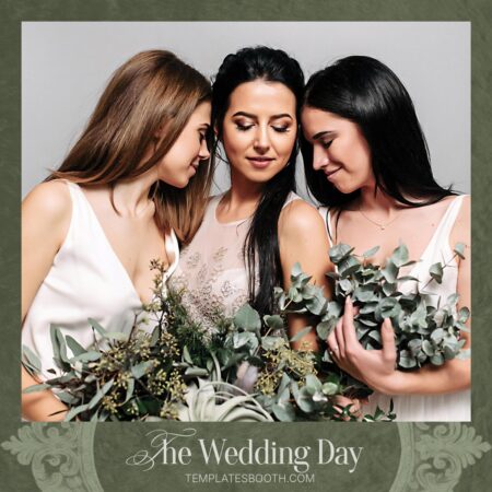 Modèle de Photobooth pour Mariage Rustique Vert