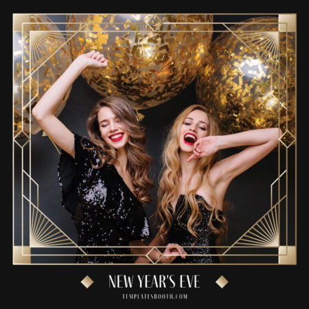 Modèle de flyer Art déco pour le Nouvel An