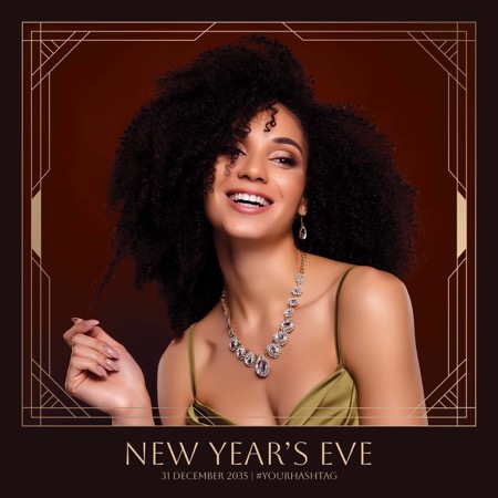 Modèle de cabine photo Art déco pour le Nouvel An