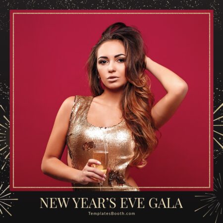 Modèle de cabine photo pour les feux d'artifice du Nouvel An