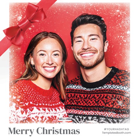 Modèle de cabine photo nœud de Noël