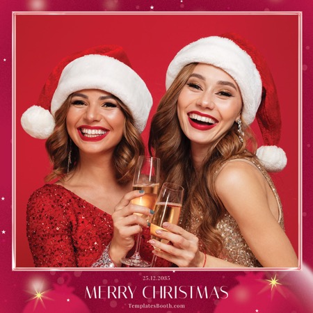 Modèle de cabine photo de Noël contemporain