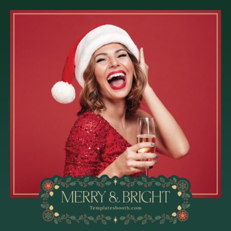 Modèle de cabine photo classique de Noël