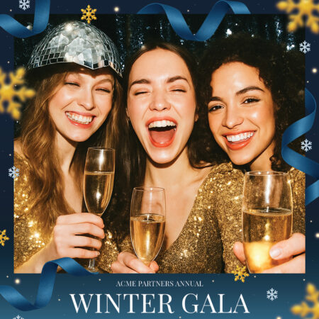 Modèle de cabine photo pour le gala d'hiver