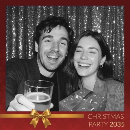 Modèle de cabine photo Noël classique