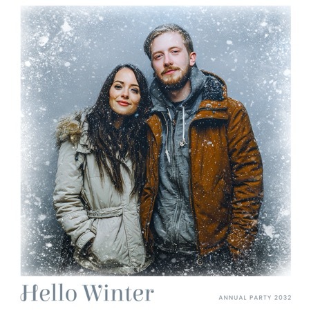 Modèle de cabine photo d'hiver gratuit