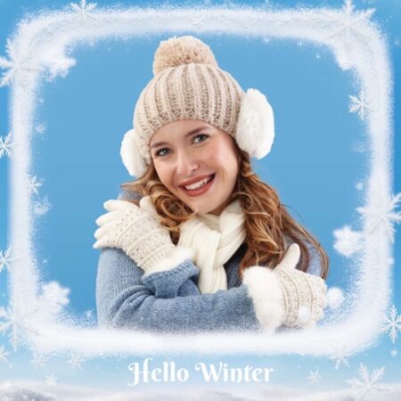 Bonjour Modèle de Cabine Photo d'Hiver