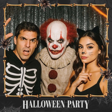 Modèle de cabine photo pour fête d'Halloween