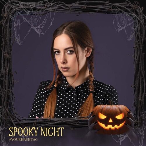 Modèle de Cabine Photo Halloween Nuit Effrayante v2