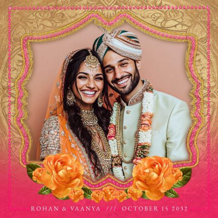 Modèle de cabine photo pour mariage indien floral