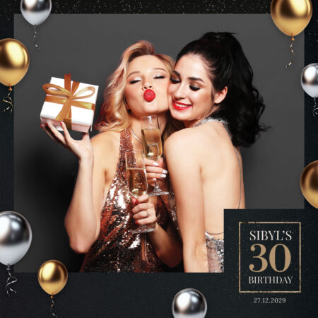 Modèle de cabine photo pour le 30e anniversaire