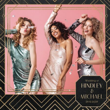 Modèle de cabine photo pour mariage Art déco