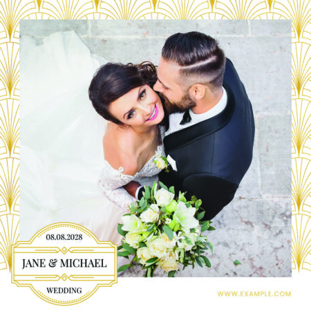 Modèle de cabine photo de mariage Art déco