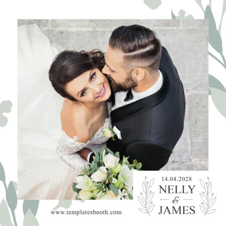 Modèle Minimal de Photobooth pour Mariage