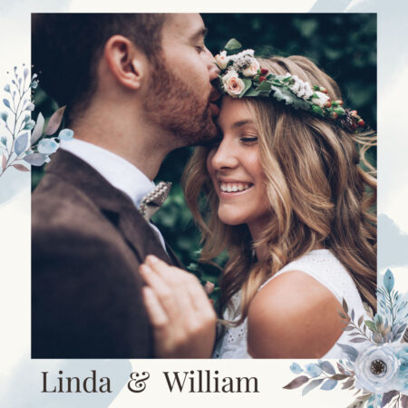 Modèle de Cabine Photo Boho Bleu