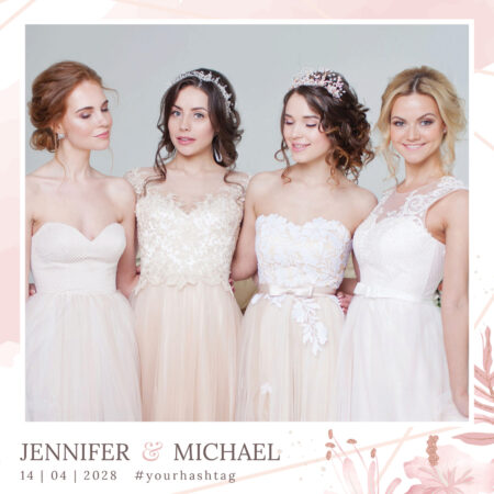 Modèle de cabine photo tropical rose