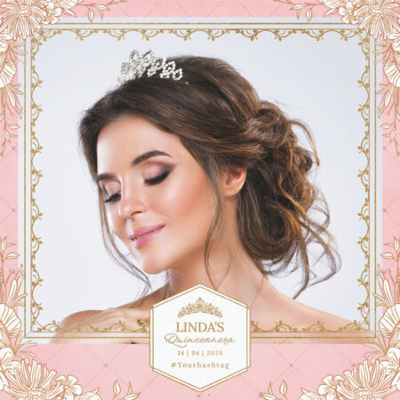 Modèle de cabine photo pour quinceañera