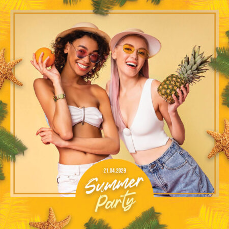 Modèle de cabine photo été jaune