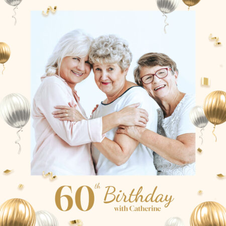 Modèle de cabine photo pour le 60e anniversaire