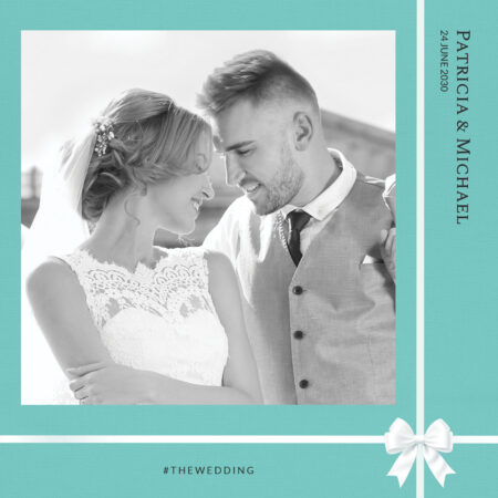 Modèle de cabine photo en bleu Tiffany