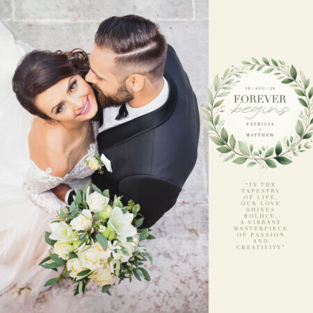 Modèle de cabine photo couronne de feuillage vert