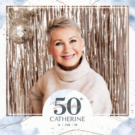 Modèle de cabine photo pour le 50e anniversaire