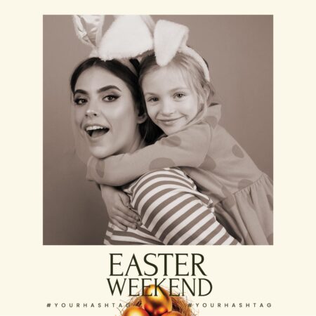 Modèle de cabine photo pour le week-end de Pâques