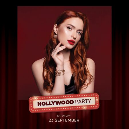 Modèle de cabine photo Nuit d'Hollywood