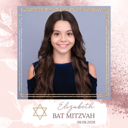 Modèle de cabine photo pour Bat Mitsvah moderne