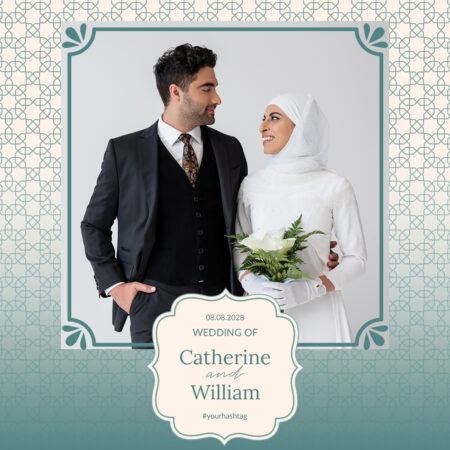 Modèle de cabine photo pour mariage islamique