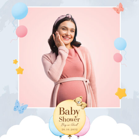 Modèle de Photobooth pour Baby Shower