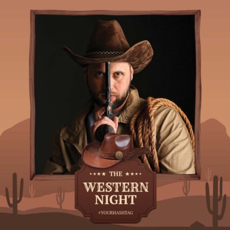 Modèle de cabine photo Country & Western